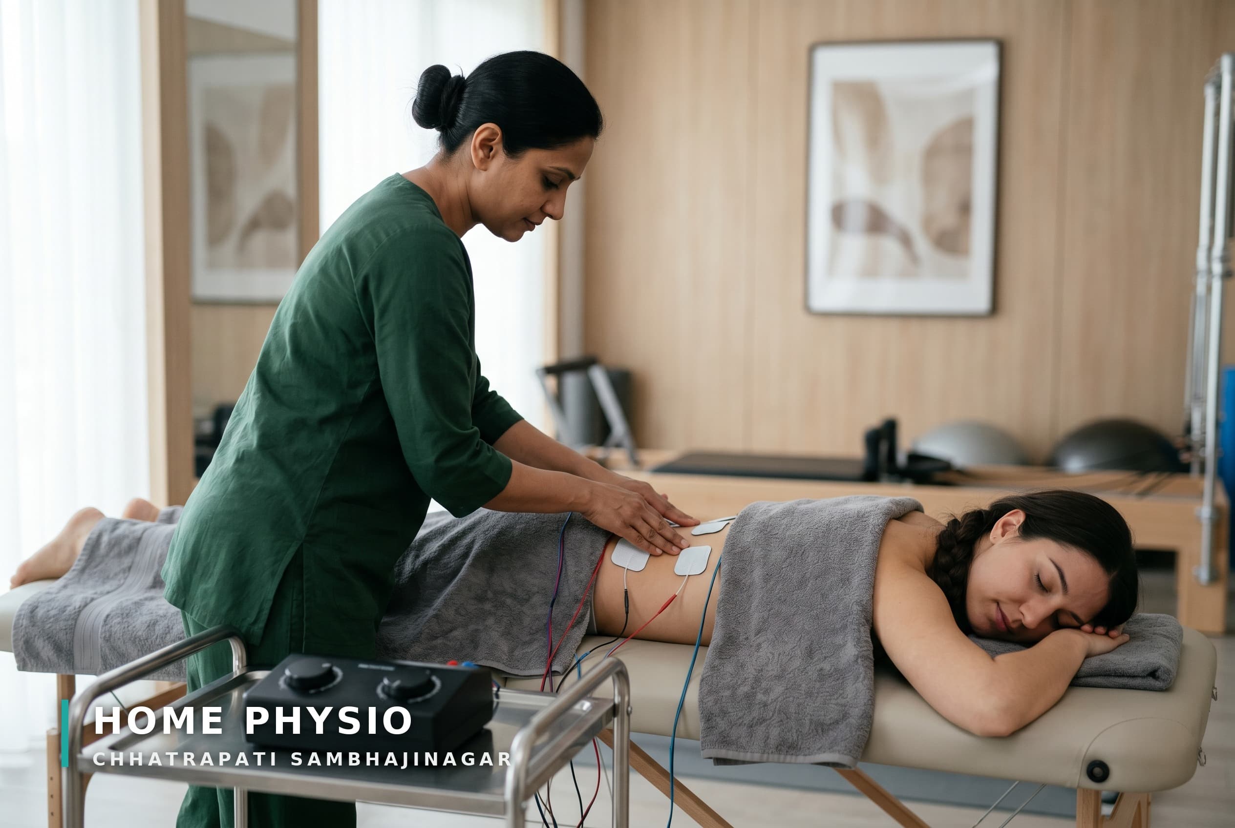 TENS unit electrodes providing pain relief