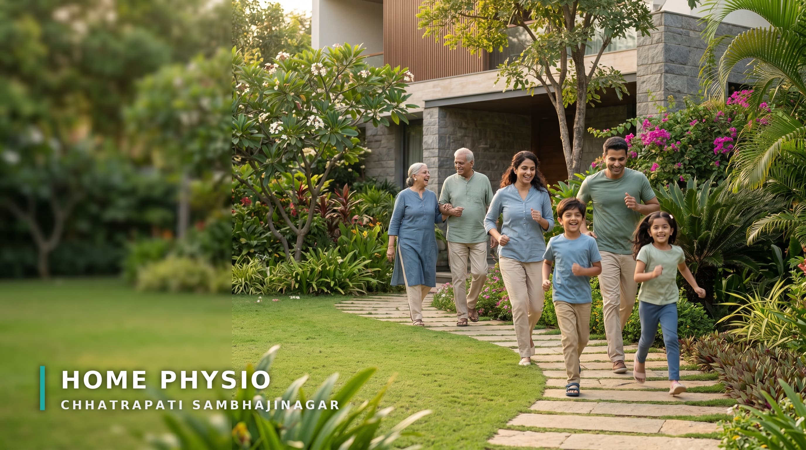 HomePhysio lifestyle — patient enjoying a morning walk after recovery